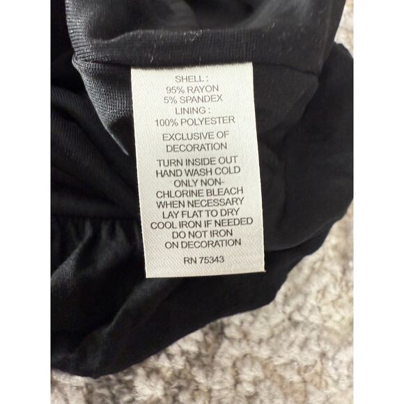 Cynthia Rowley Size S Beaded Stretch Sleeveless Top Black Pullover Blouse Scoop - Picture 7 of 8